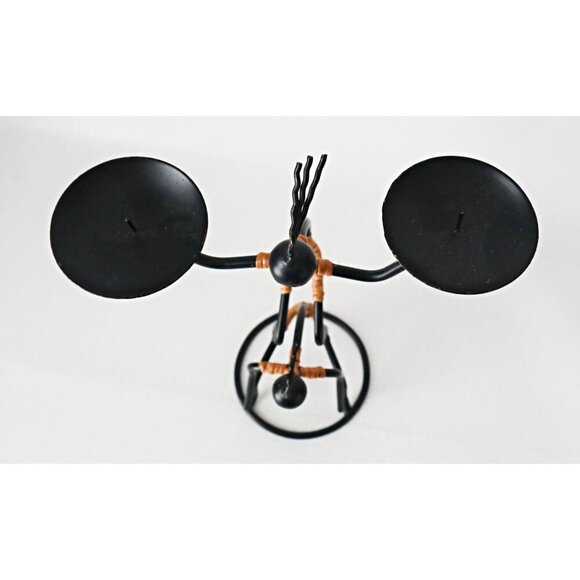 Vintage Danish Candle Holder Laurids Lønborg  Mom and Daughter Black Iron - Picture 4 of 7